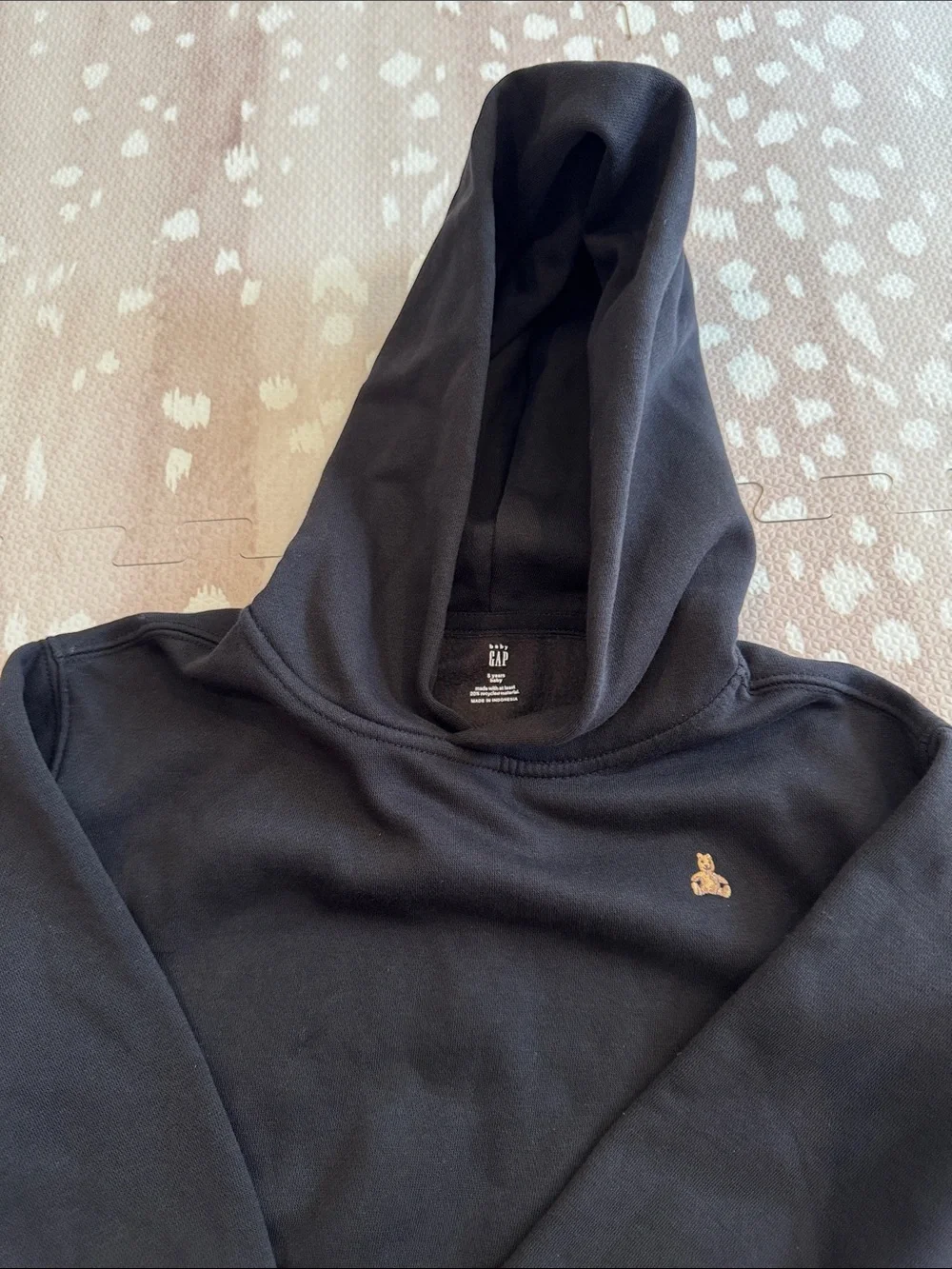 BabyGap Girls Black Brannan Bear Pullover Hoodie 5T